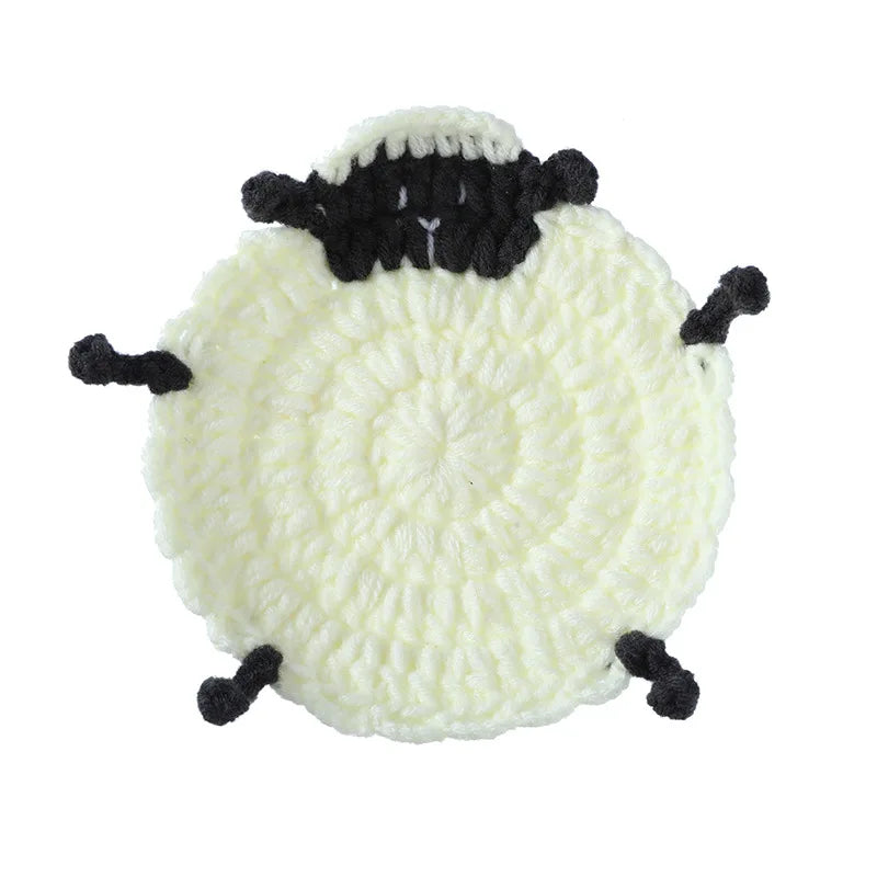 Ribbit — Sous-verre grenouille en crochet, fait main