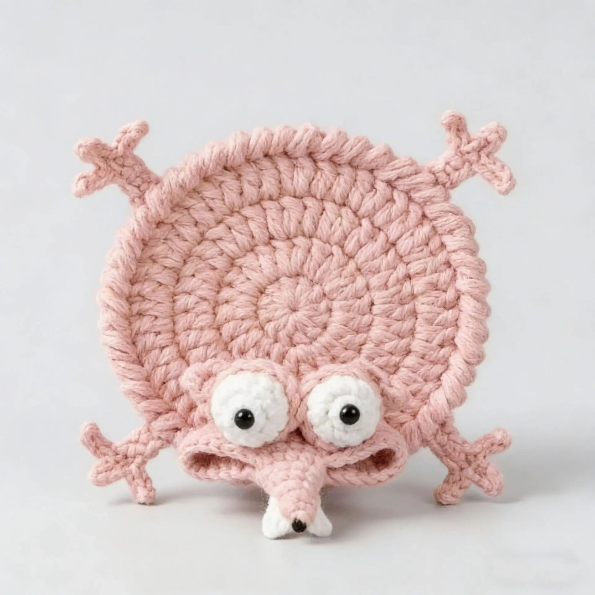 Ribbit — Sous-verre grenouille en crochet, fait main