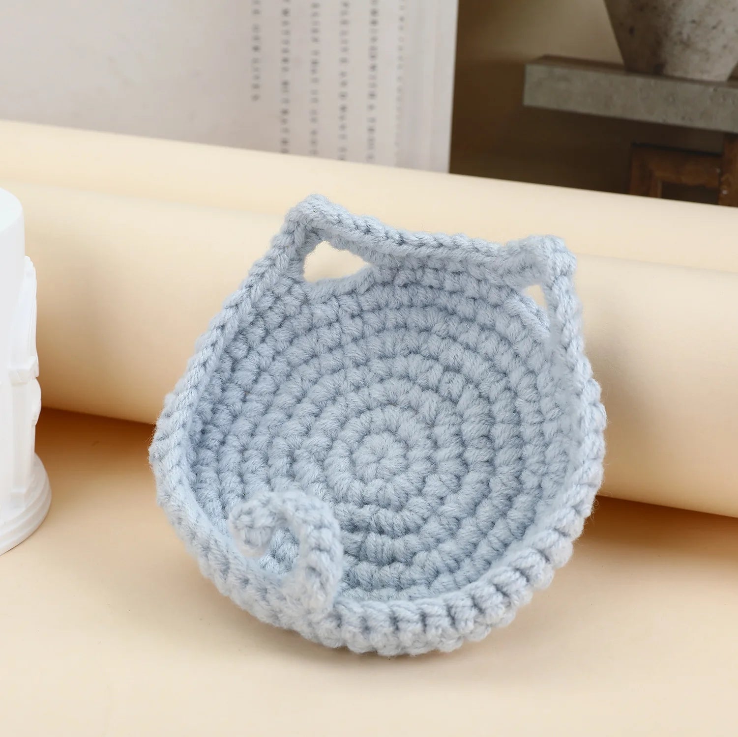 Ribbit — Sous-verre grenouille en crochet, fait main