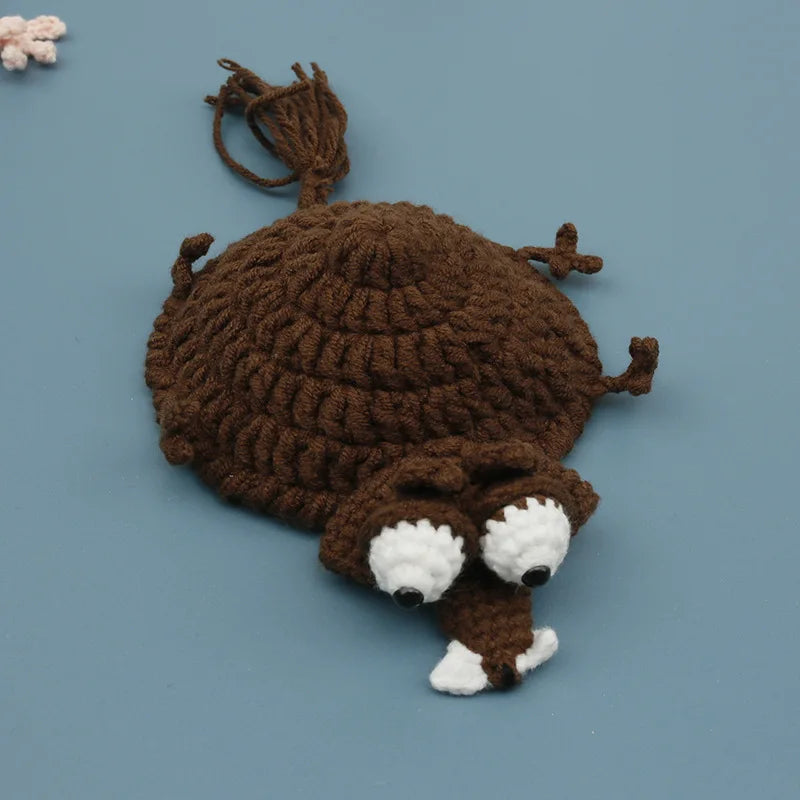 Ribbit — Sous-verre grenouille en crochet, fait main