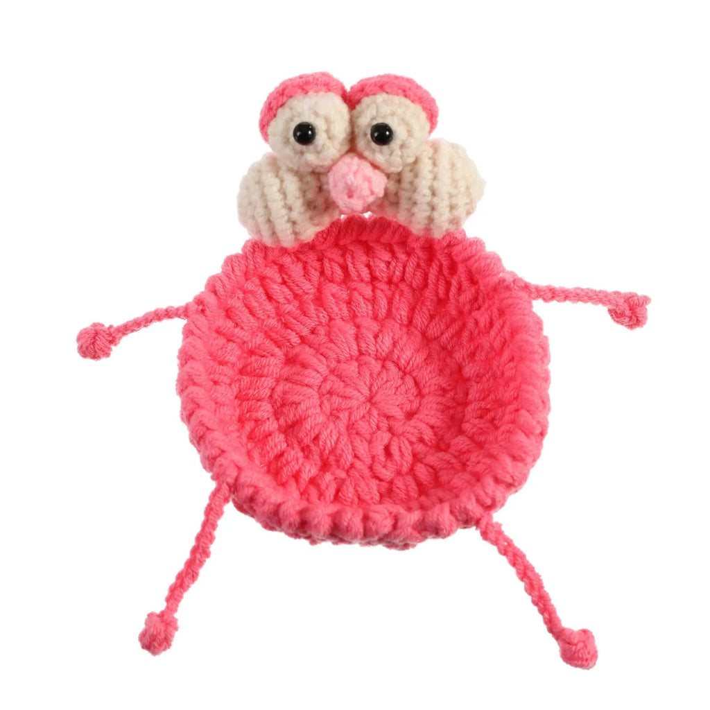 Ribbit — Sous-verre grenouille en crochet, fait main