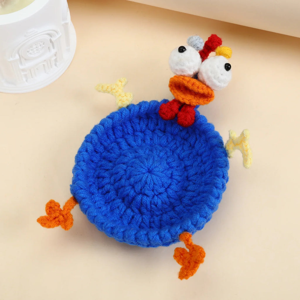 Ribbit — Sous-verre grenouille en crochet, fait main