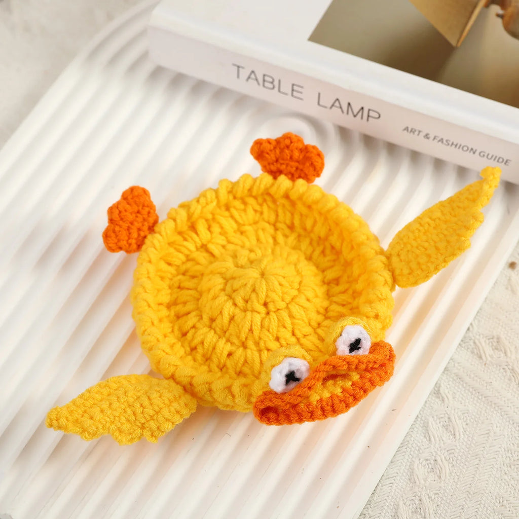 Ribbit — Sous-verre grenouille en crochet, fait main